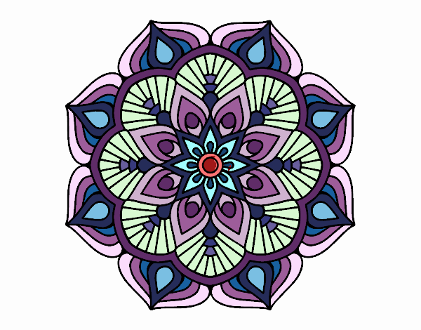 Un mandala de flor oriental