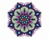 Un mandala de flor oriental