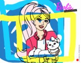 Barbie con su linda gatita