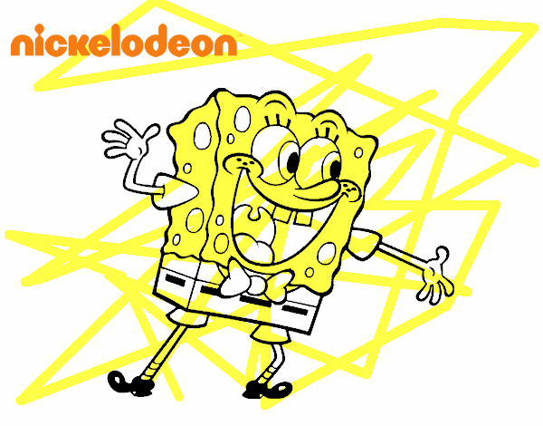 Bob Esponja saludando