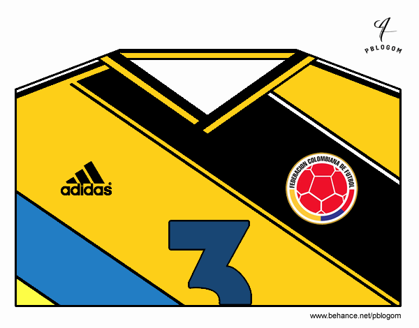 Camiseta del mundial de fútbol 2014 de Colombia