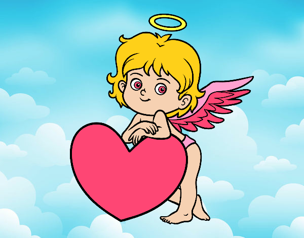 Cupido y un corazón