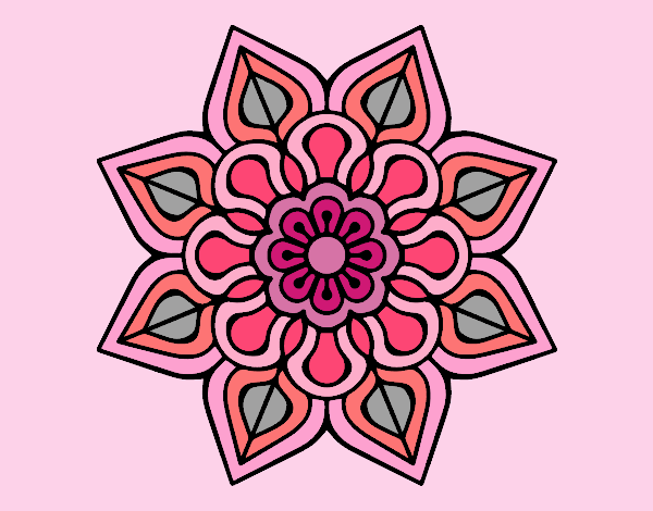 Mandala de flor sencilla