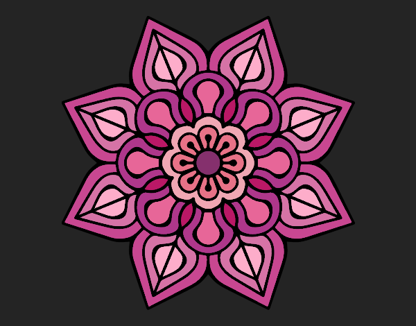 Mandala de flor sencilla