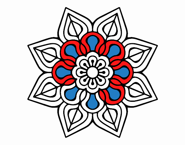 Mandala de flor sencilla