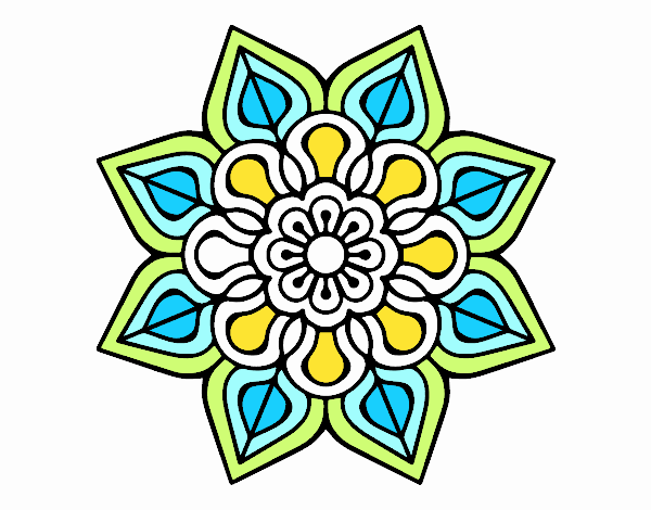 Mandala de flor sencilla