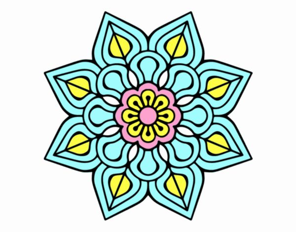 Mandala de flor sencilla