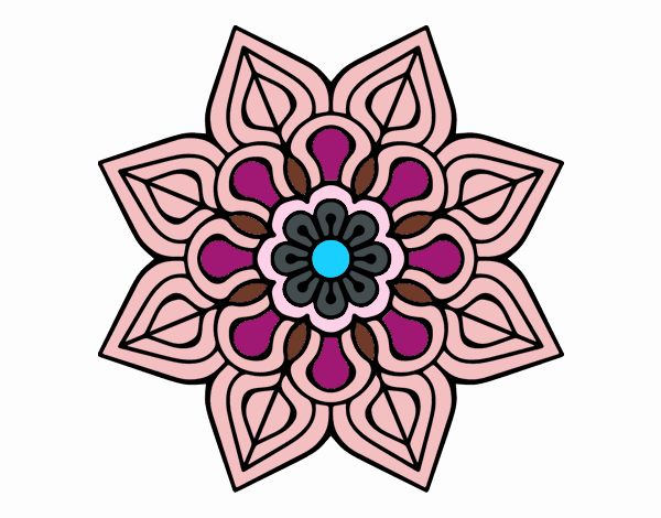 Mandala de flor sencilla