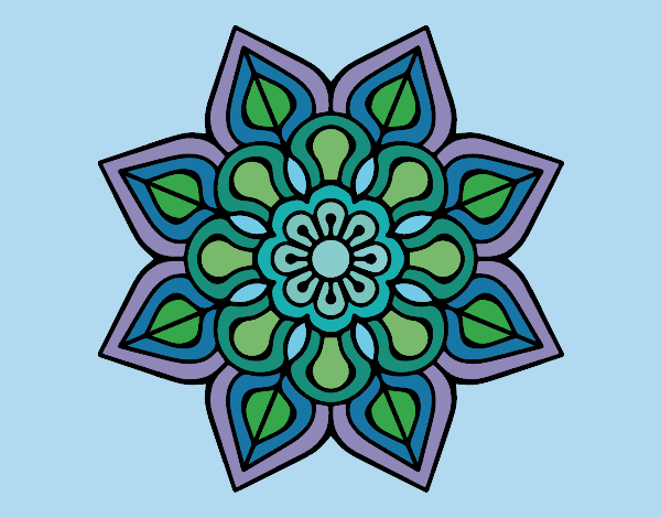 Mandala de flor sencilla