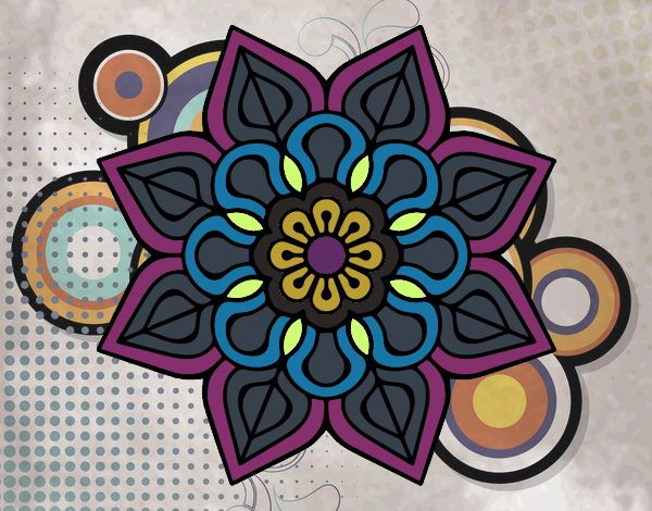 Mandala de flor sencilla