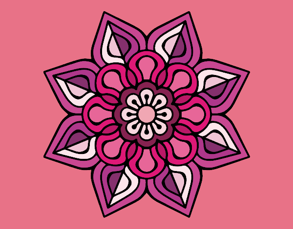 Mandala de flor sencilla