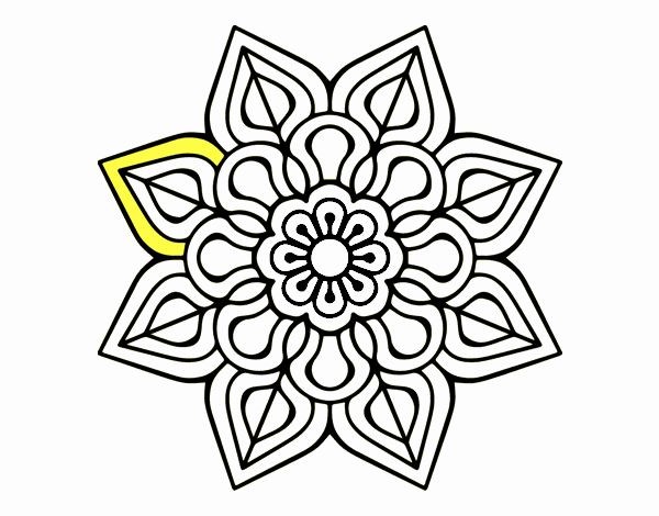 Mandala de flor sencilla