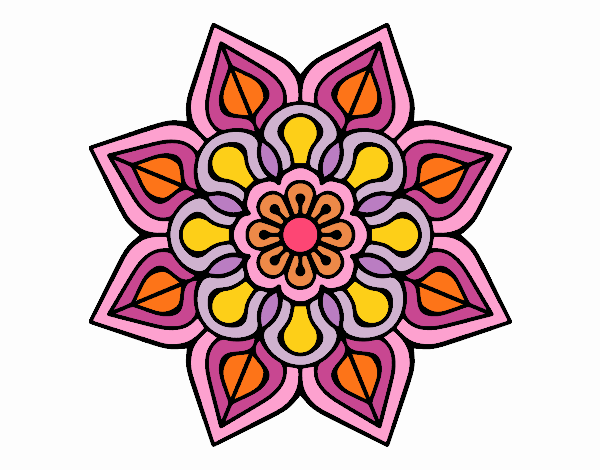 Mandala de flor sencilla