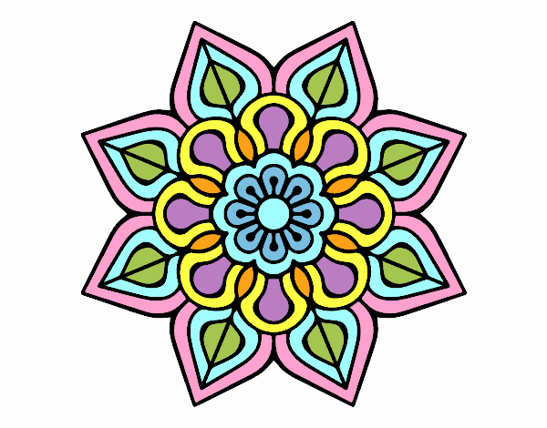 Mandala de flor sencilla