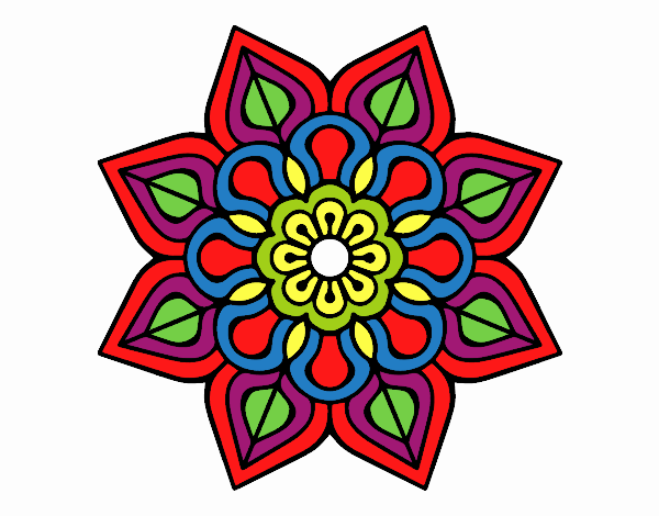 Mandala de flor sencilla