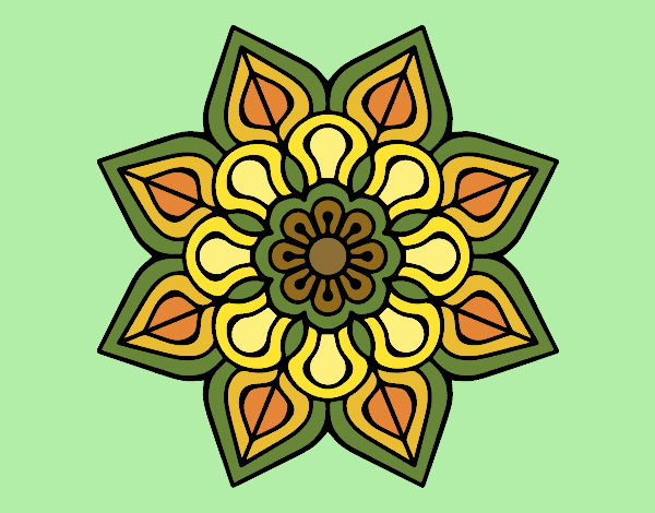 Mandala de flor sencilla