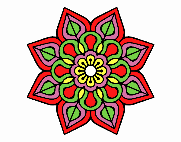 Mandala de flor sencilla