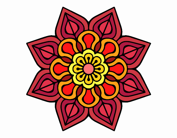 Mandala de flor sencilla