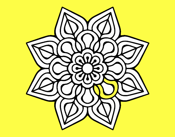 Mandala de flor sencilla