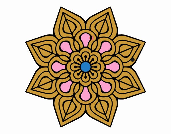 Mandala de flor sencilla