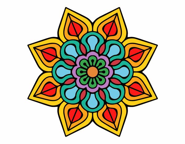 Mandala de flor sencilla