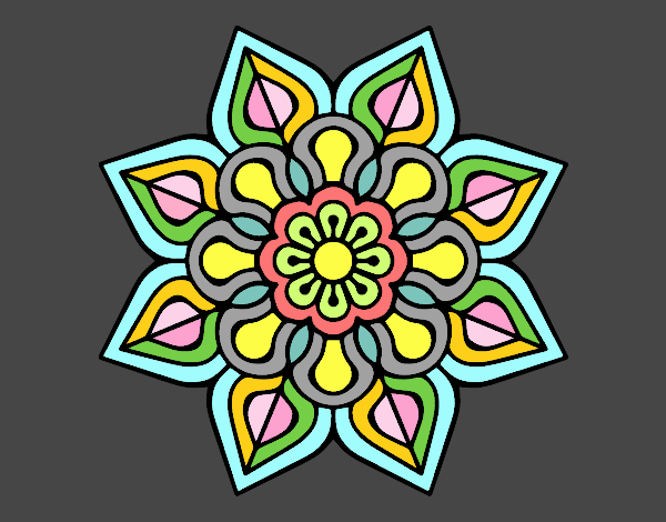 Mandala de flor sencilla