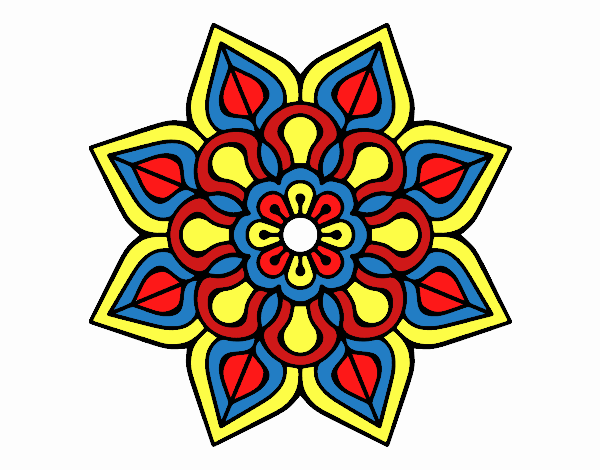 Mandala de flor sencilla