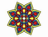 Mandala de flor sencilla