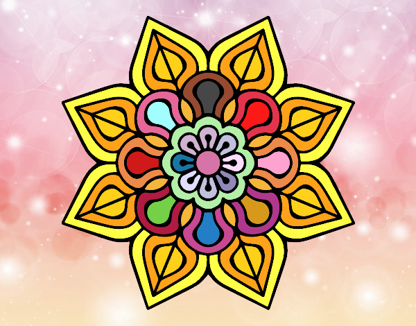 Mandala de flor sencilla