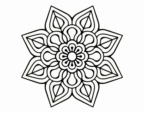 Mandala de flor sencilla