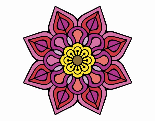 Mandala de flor sencilla