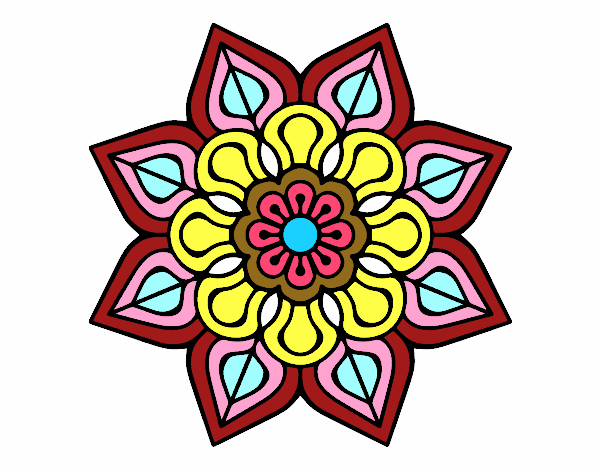 Mandala de flor sencilla