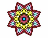 Mandala de flor sencilla