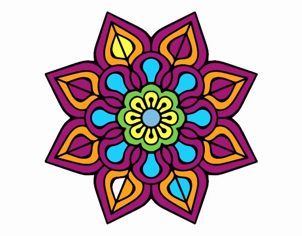 Mandala de flor sencilla