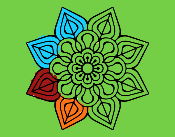 Mandala de flor sencilla