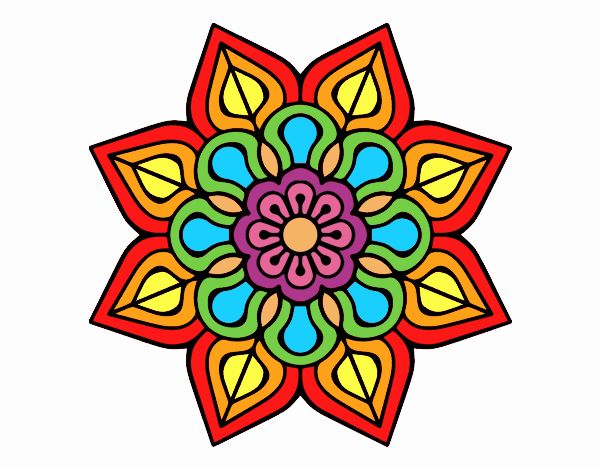 Mandala de flor sencilla