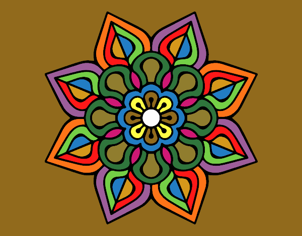 Mandala de flor sencilla