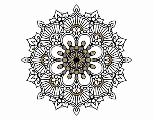 Mandala destello floral