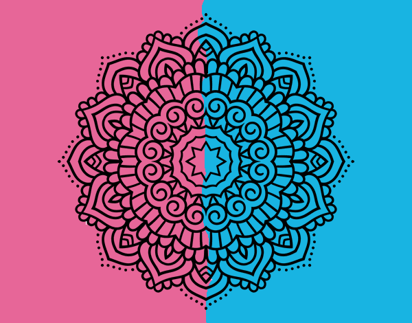 Mandala estrella decorada