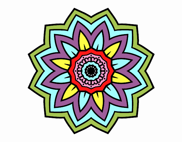 Mandala flor de girasol