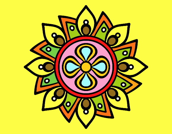 Mandala flor sencilla