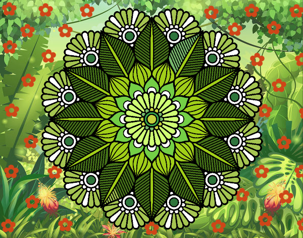 Mandala jardín vegetal