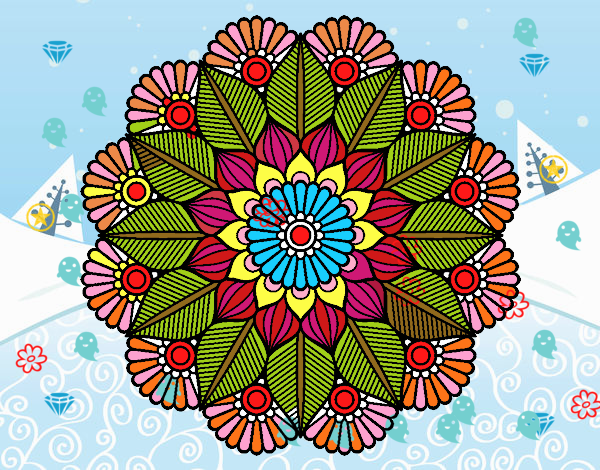 Mandala jardín vegetal