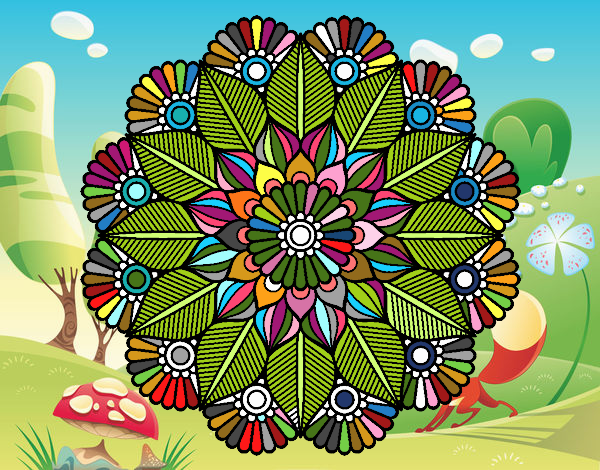 Mandala jardín vegetal