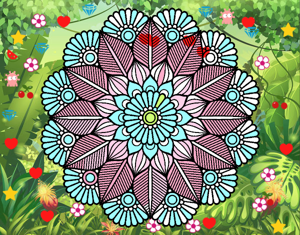 Mandala jardín vegetal