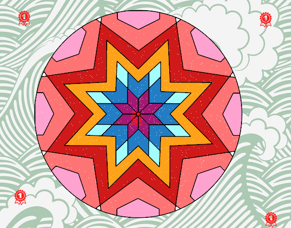 Mandala mosaico estrella