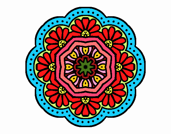 Mandala mosaico modernista