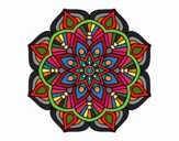 Un mandala de flor oriental