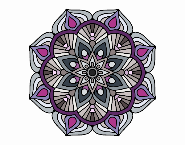 Un mandala de flor oriental