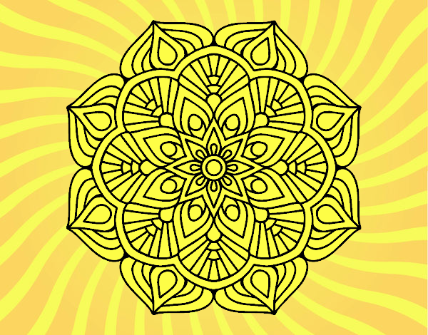 Un mandala de flor oriental